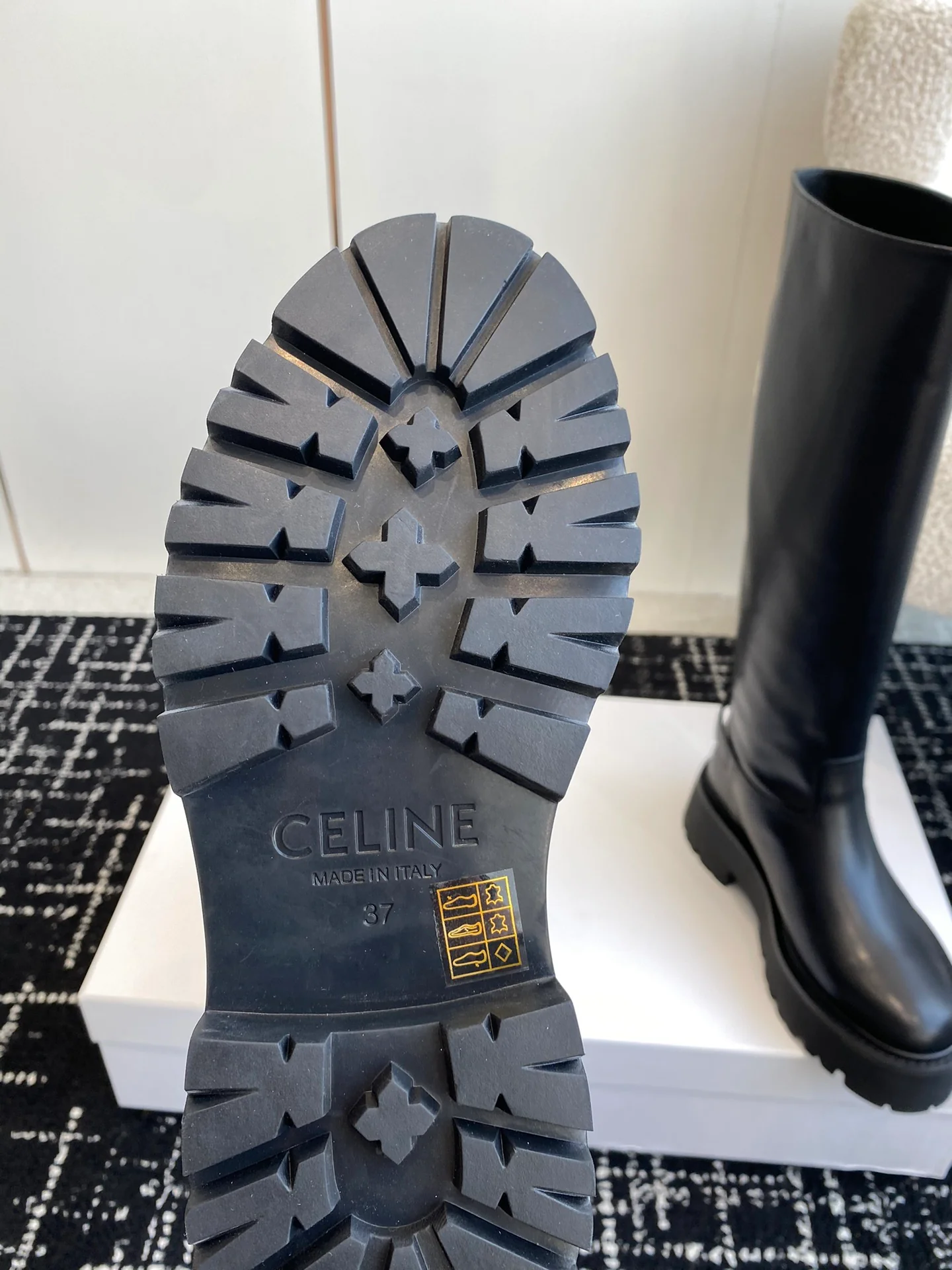 Сапоги для верховой езды Celine 2024 - черные