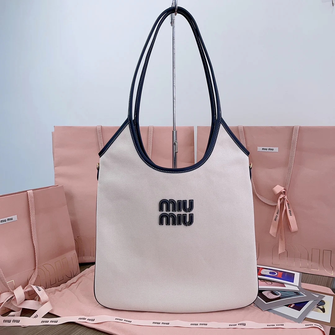 Сумка-хобо Miu Miu-5bg231-ivy из канваса