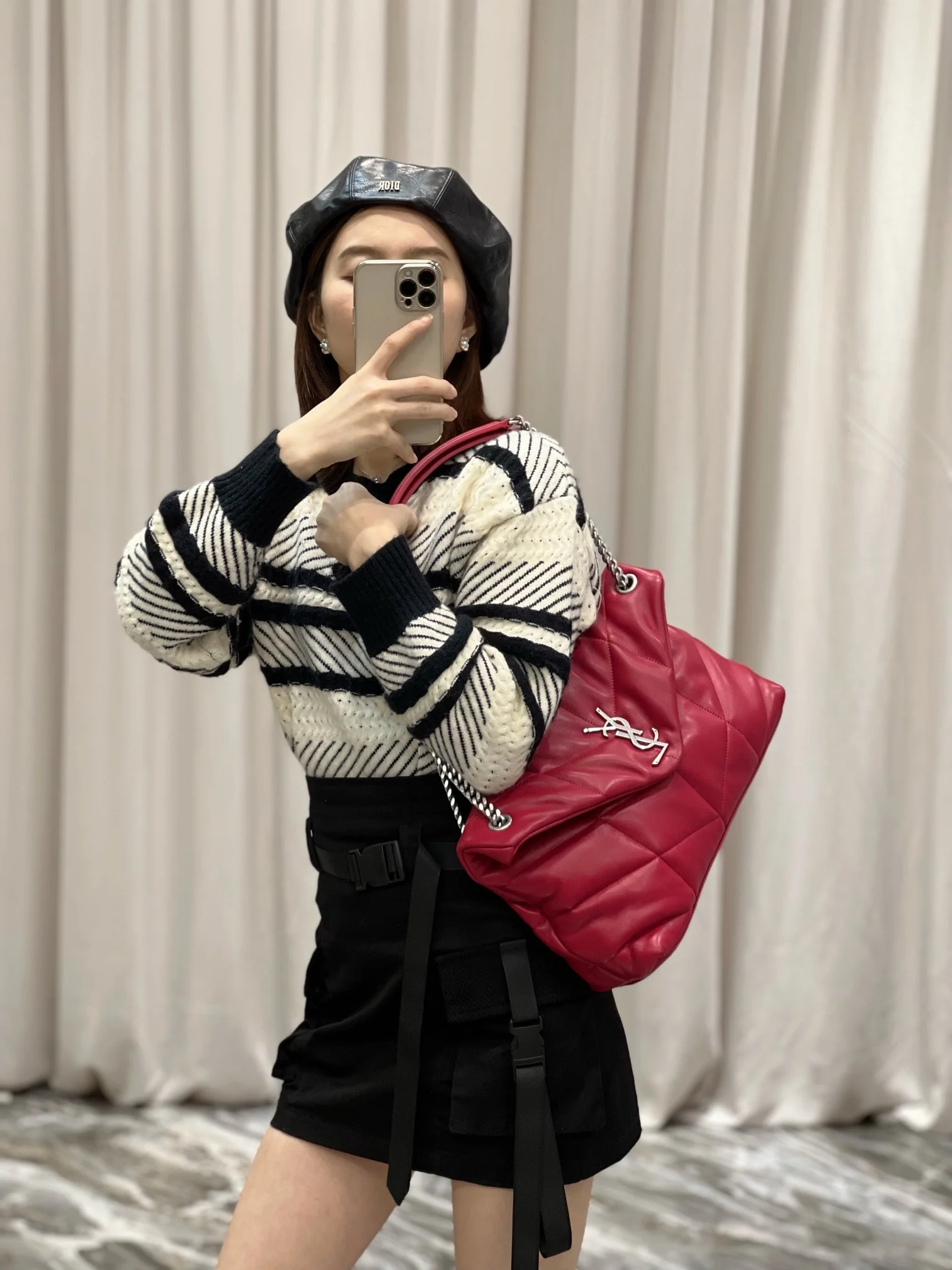 Сумка через плечо/кроссбоди YSL Laurent - красная