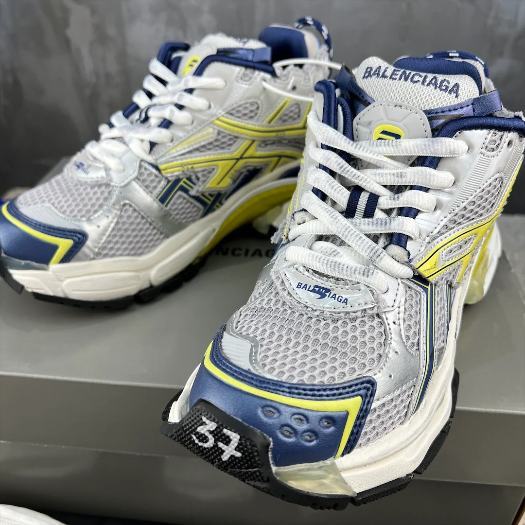 Кроссовки Balenciaga Runner - унисекс - серебристо-желтые