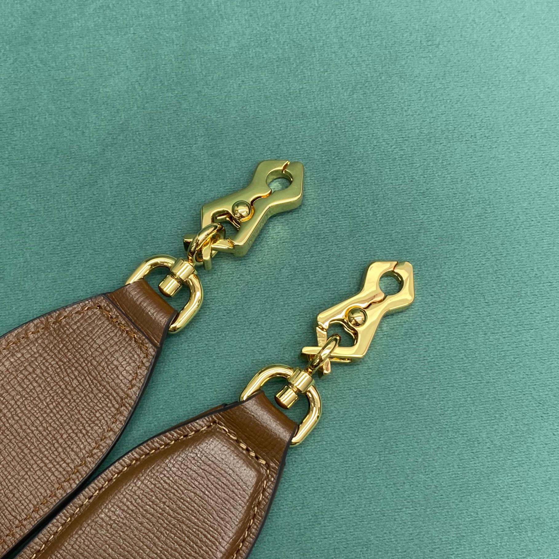 Сумка Gucci 1955 Saddle Bag - Мини - Монограммная канва