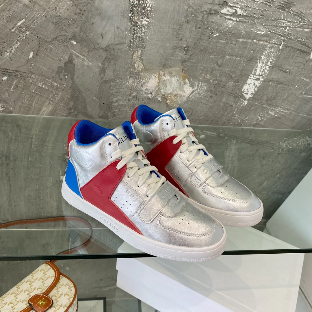 Спортивные высокие кроссовки Celine - унисекс - серебристые