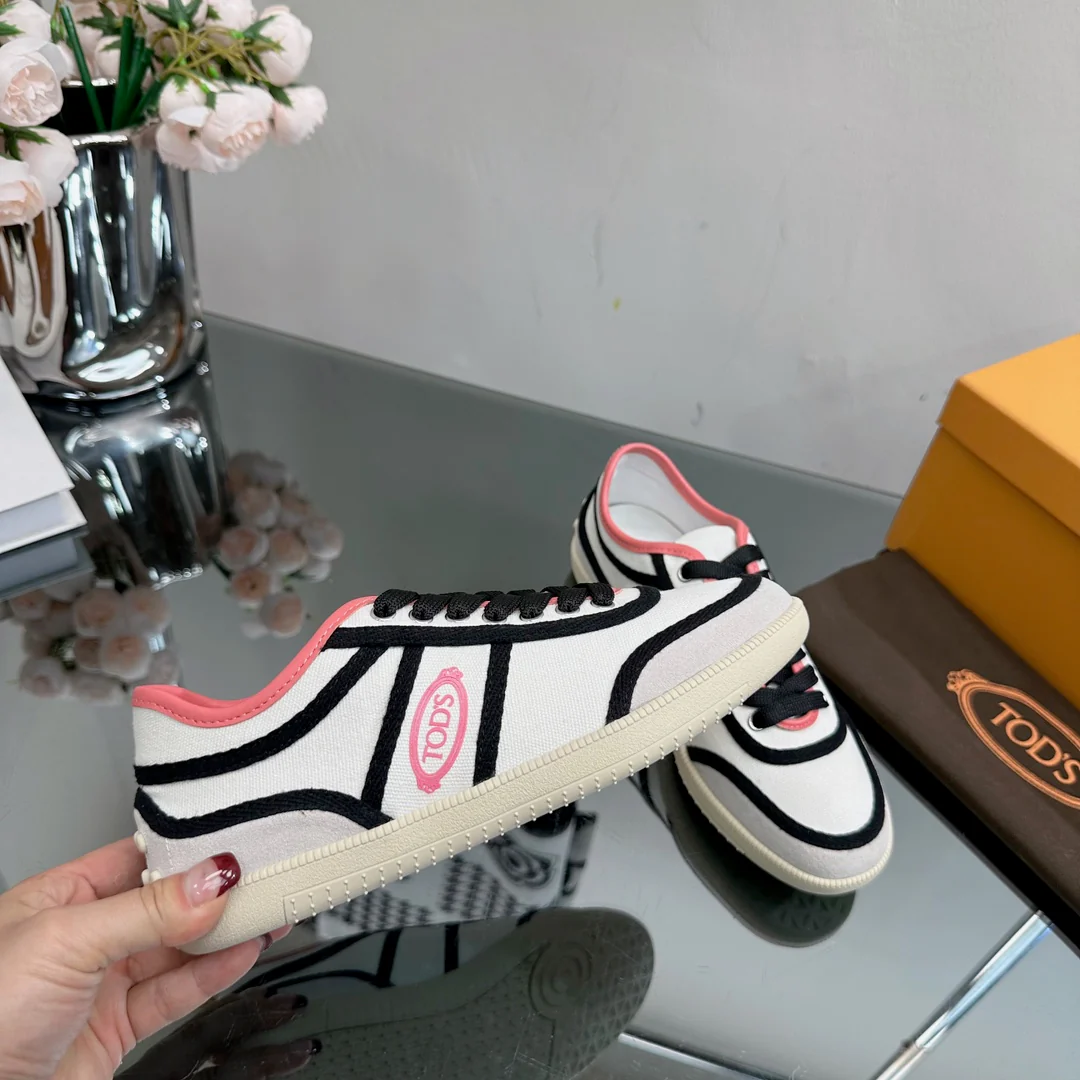 Повседневные балетки Tods - белые и розовые