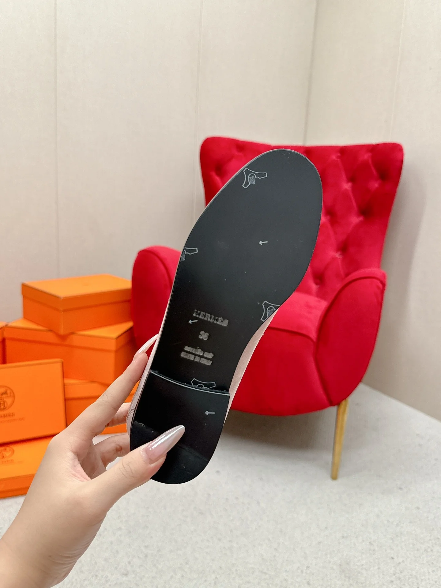 Лоферы Hermes 2024 - розовые