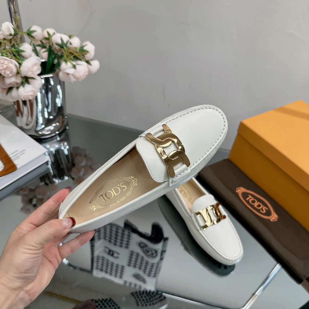 Tods - Лоферы - Металлический белый