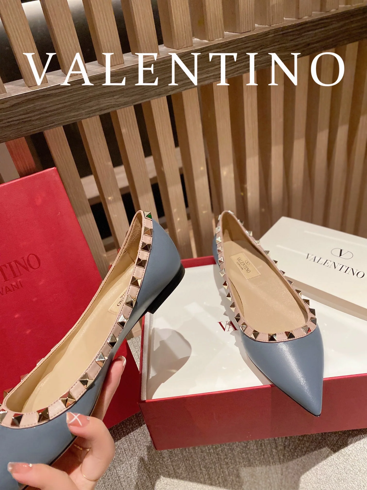 Классические балетки Valentino - синие