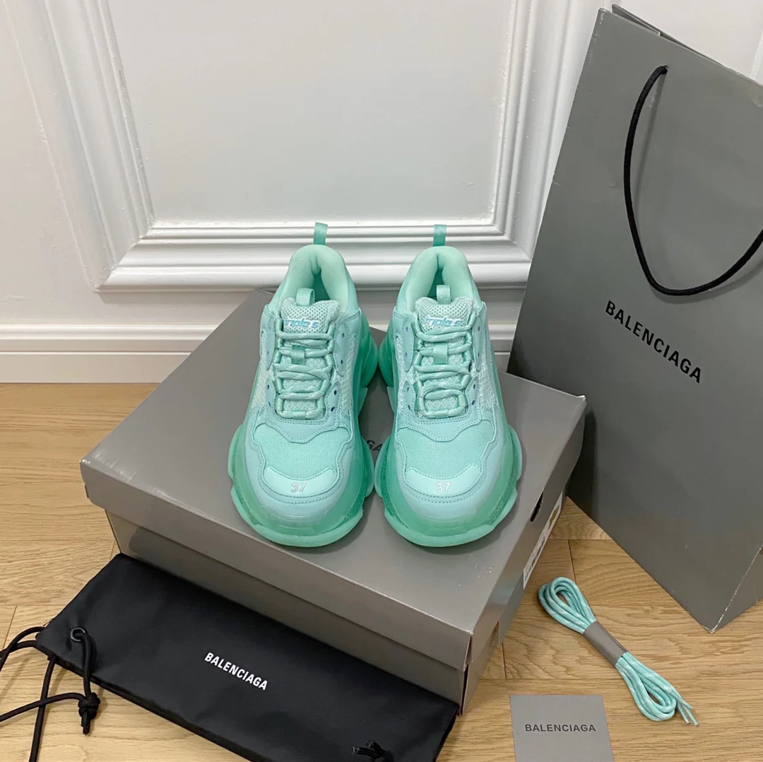 Туфли Balenciaga Triples Cushion Chunky Shoes - бирюзовый цвет Tiffany Green