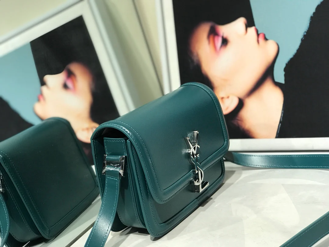 Сумка для тофу YSL Solferino - зеленая - 18 см