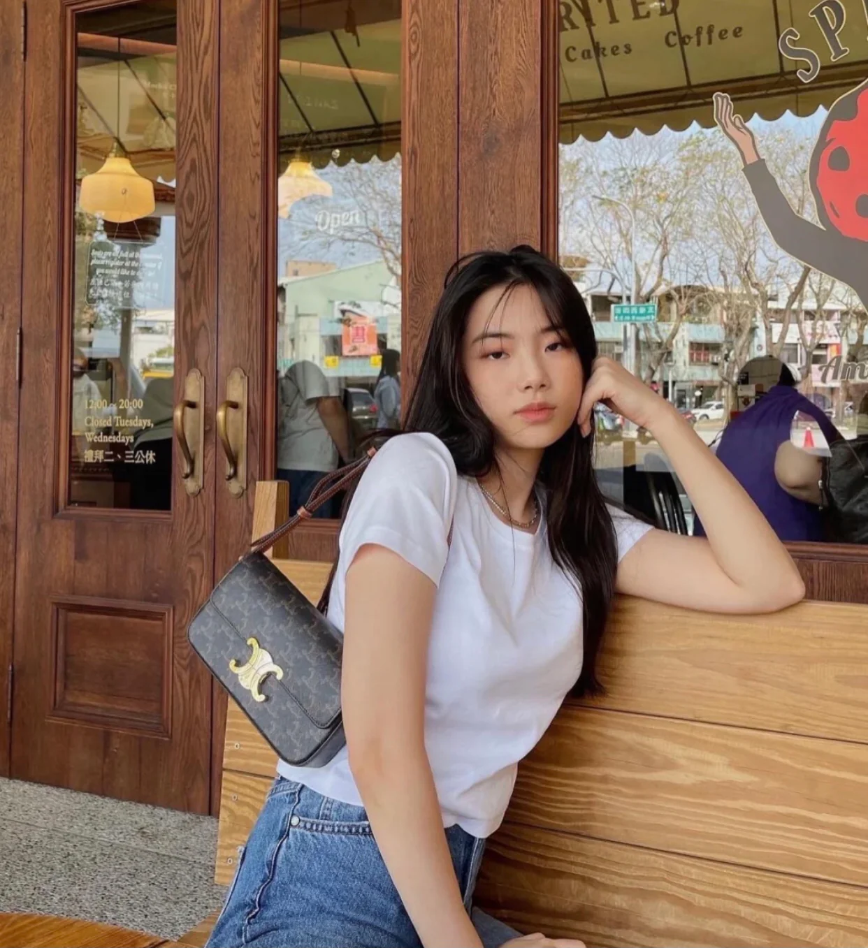 Сумка под мышку с монограммой Celine Triomphe