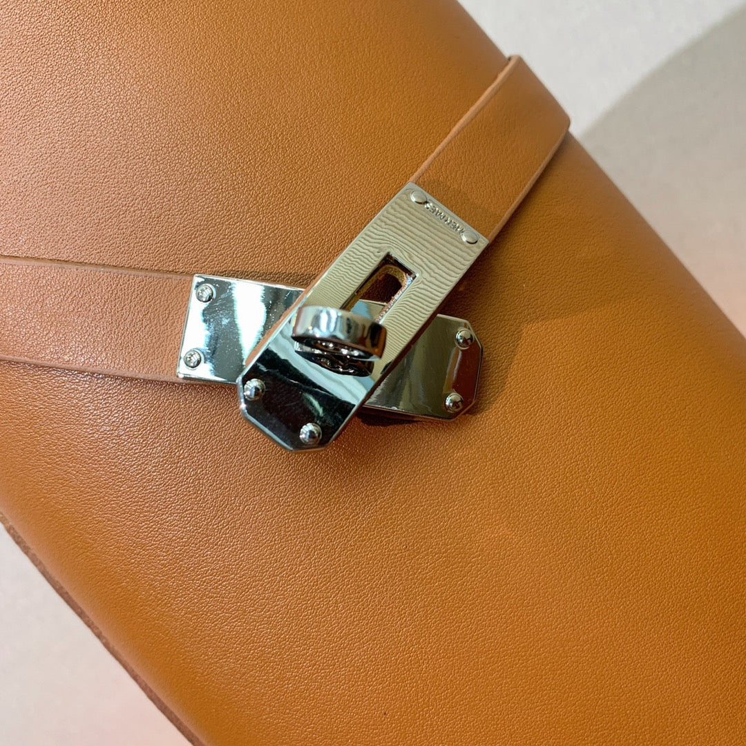 Сапоги для верховой езды Hermes Kelly с пряжкой - коричневые