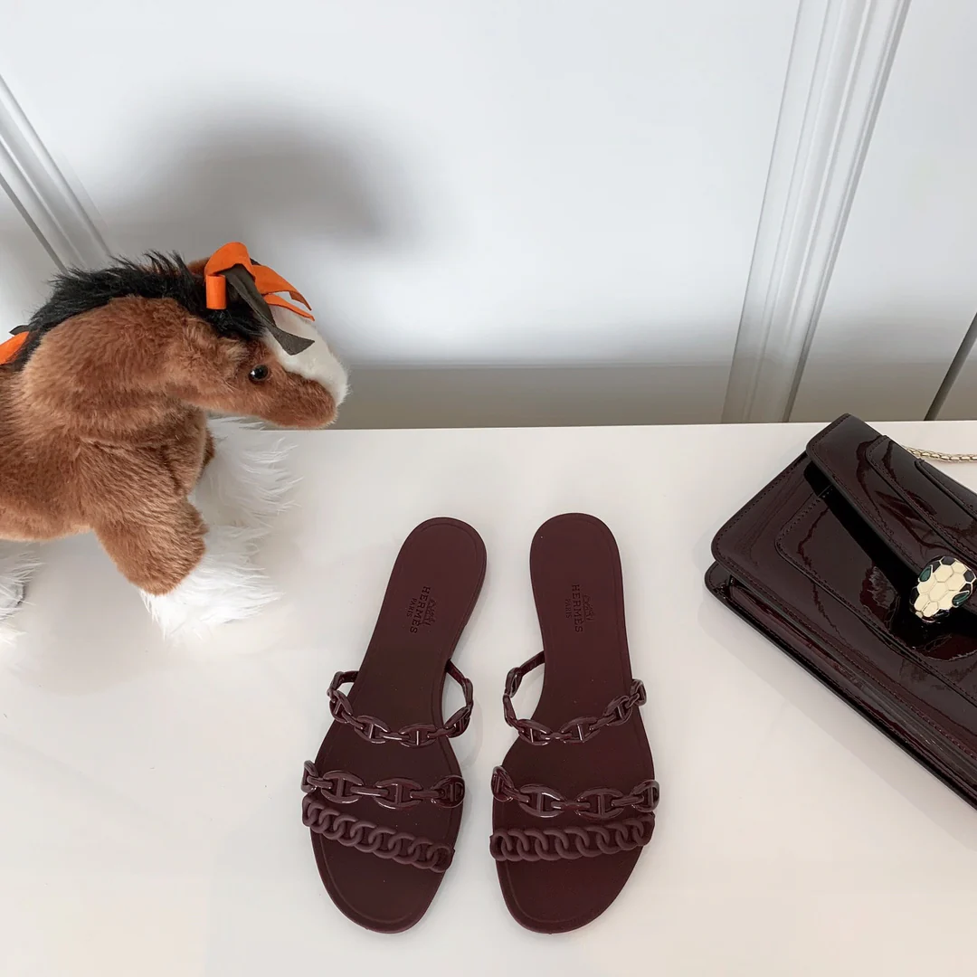 Hermes - Туфли с цепочкой в ??виде свиного носа - 2 шт.