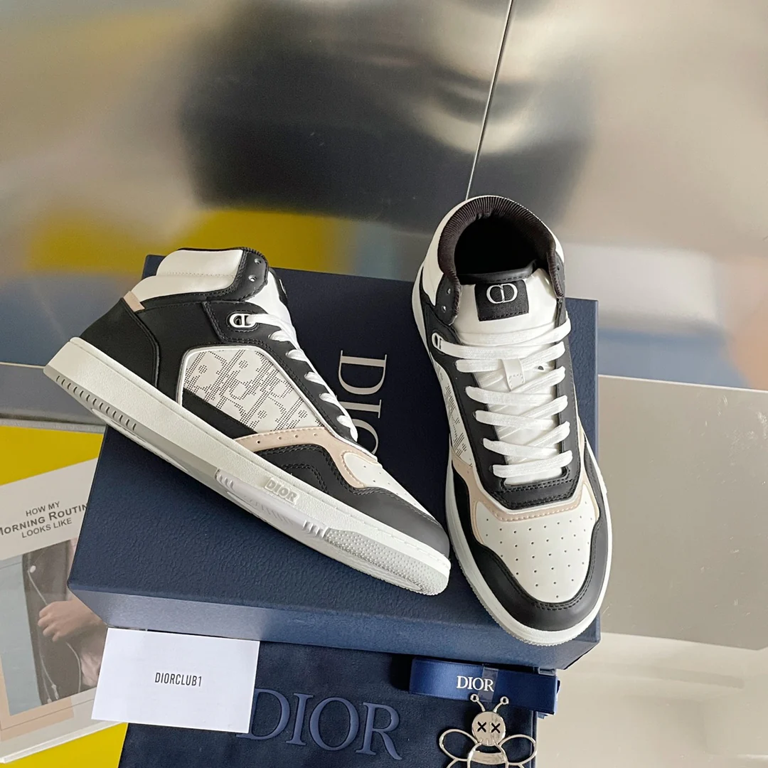 Кроссовки Dior B27 Series - Monogram Low-Top - Парные - Черно-серые