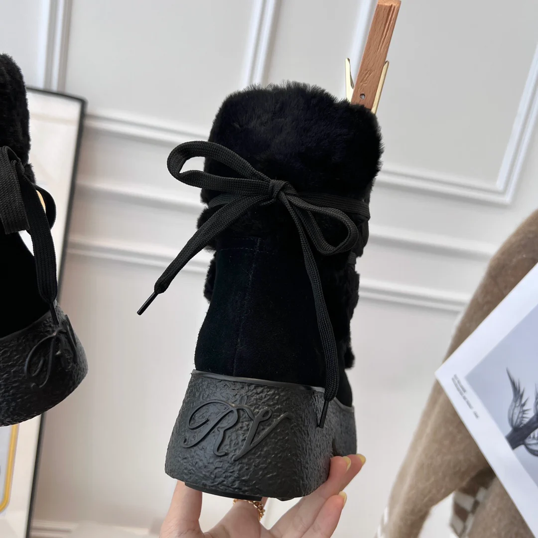 Шерстяные ботинки на толстой подошве RV, осенне-зимняя коллекция 2021 года - 1 шт.