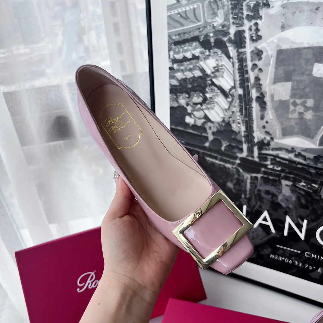 Туфли RV - классические туфли на высоком каблуке - 4-5 см - розовато-фиолетовые