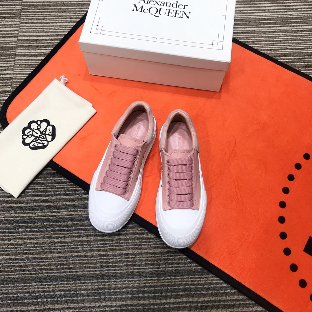 Кроссовки на платформе McQueen - розовые