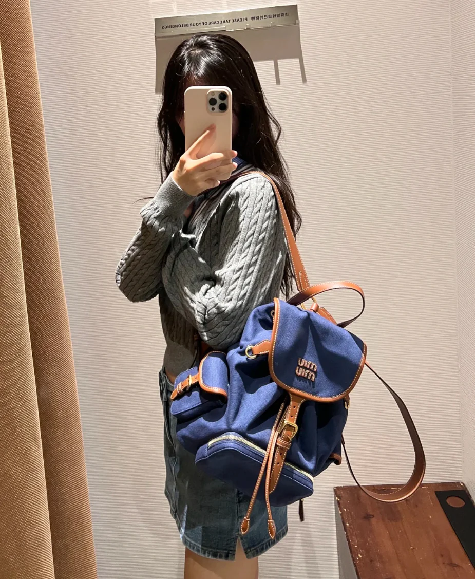 Рюкзак Miu Miu из канваса и кожи — впечатления от ношения