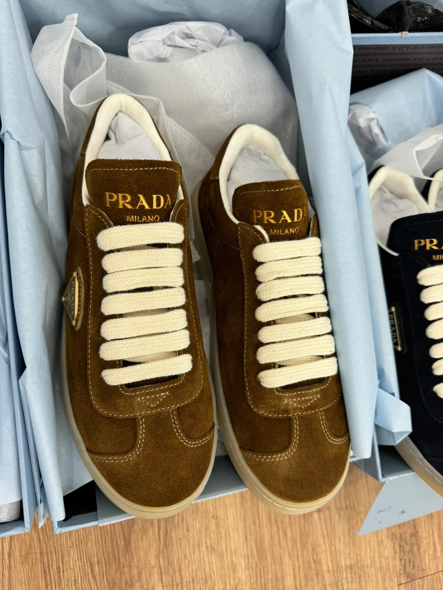 Повседневные туфли Prada 2024 - Кофейно-коричневый