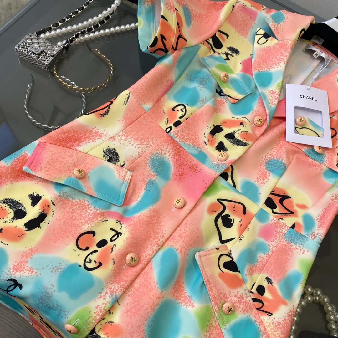 Платье из легкой ткани из винтажной коллекции Chanel