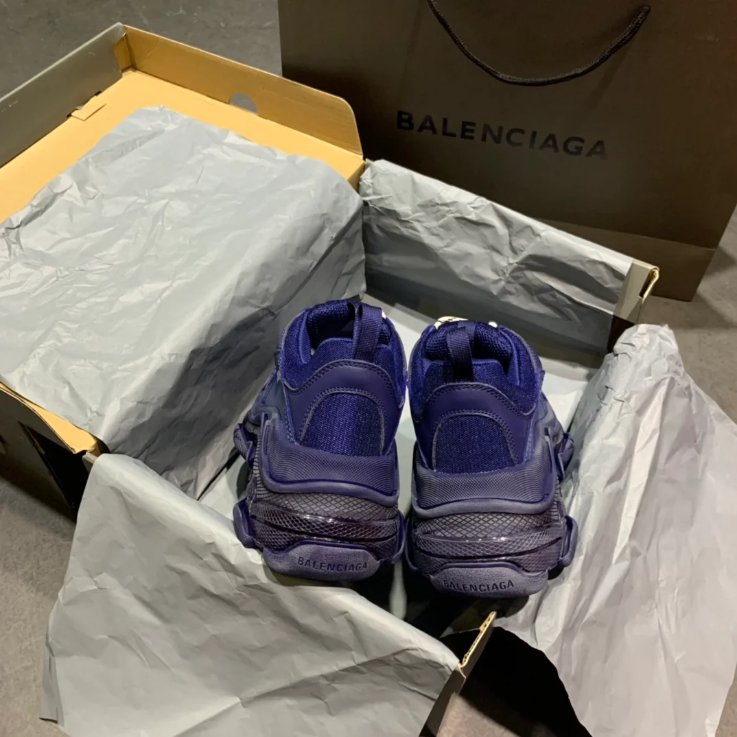 Li Shi - Dad Shoes - Air Cushion Sole - Blue-Purple