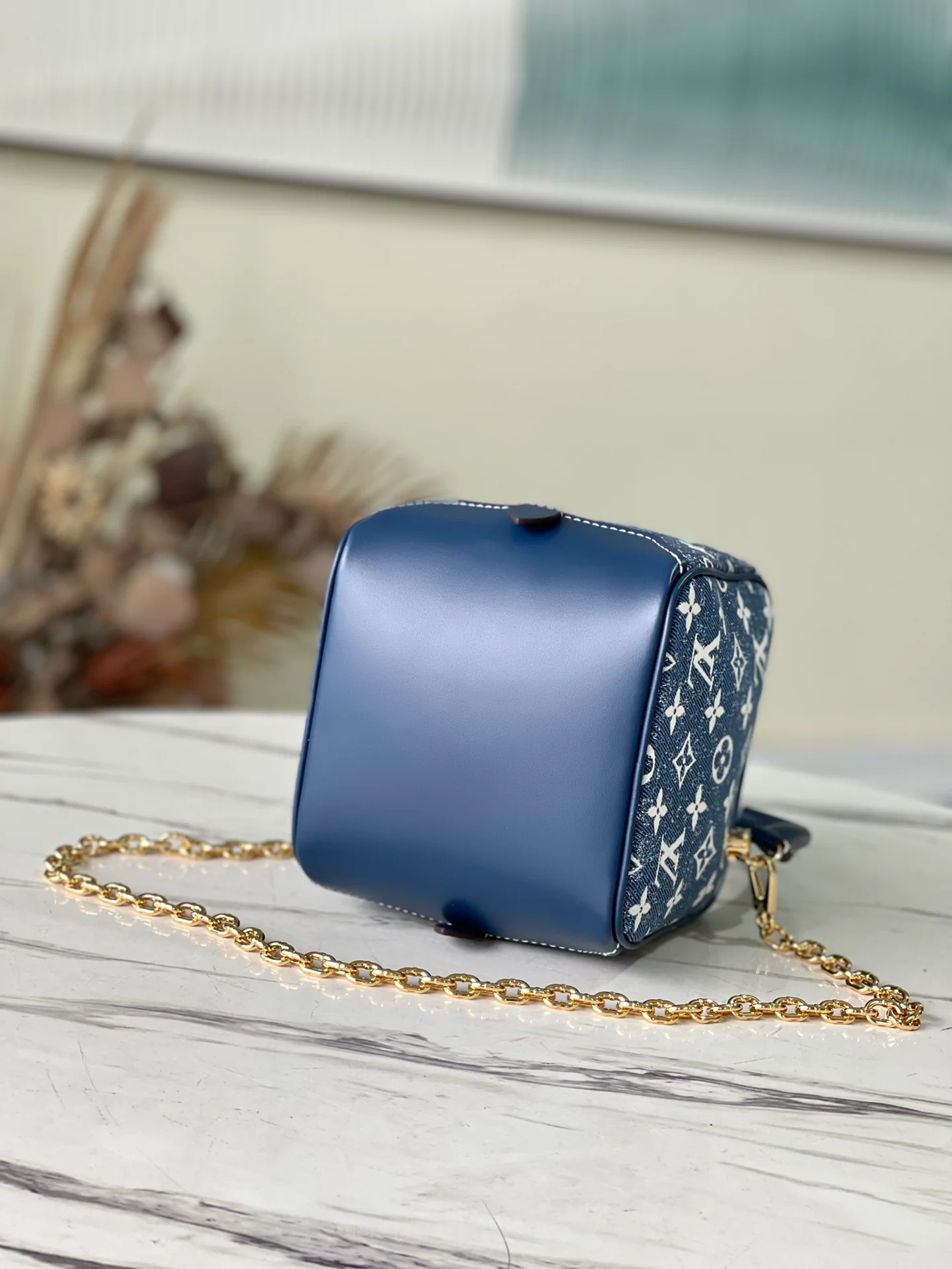 m59611-LV-Квадратный мешок для игральных костей, джинсово-синий