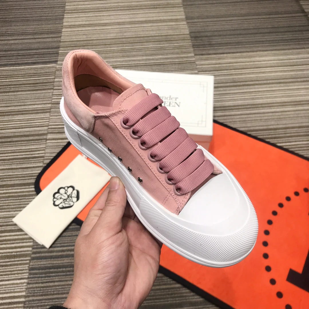 Кроссовки на платформе McQueen - розовые