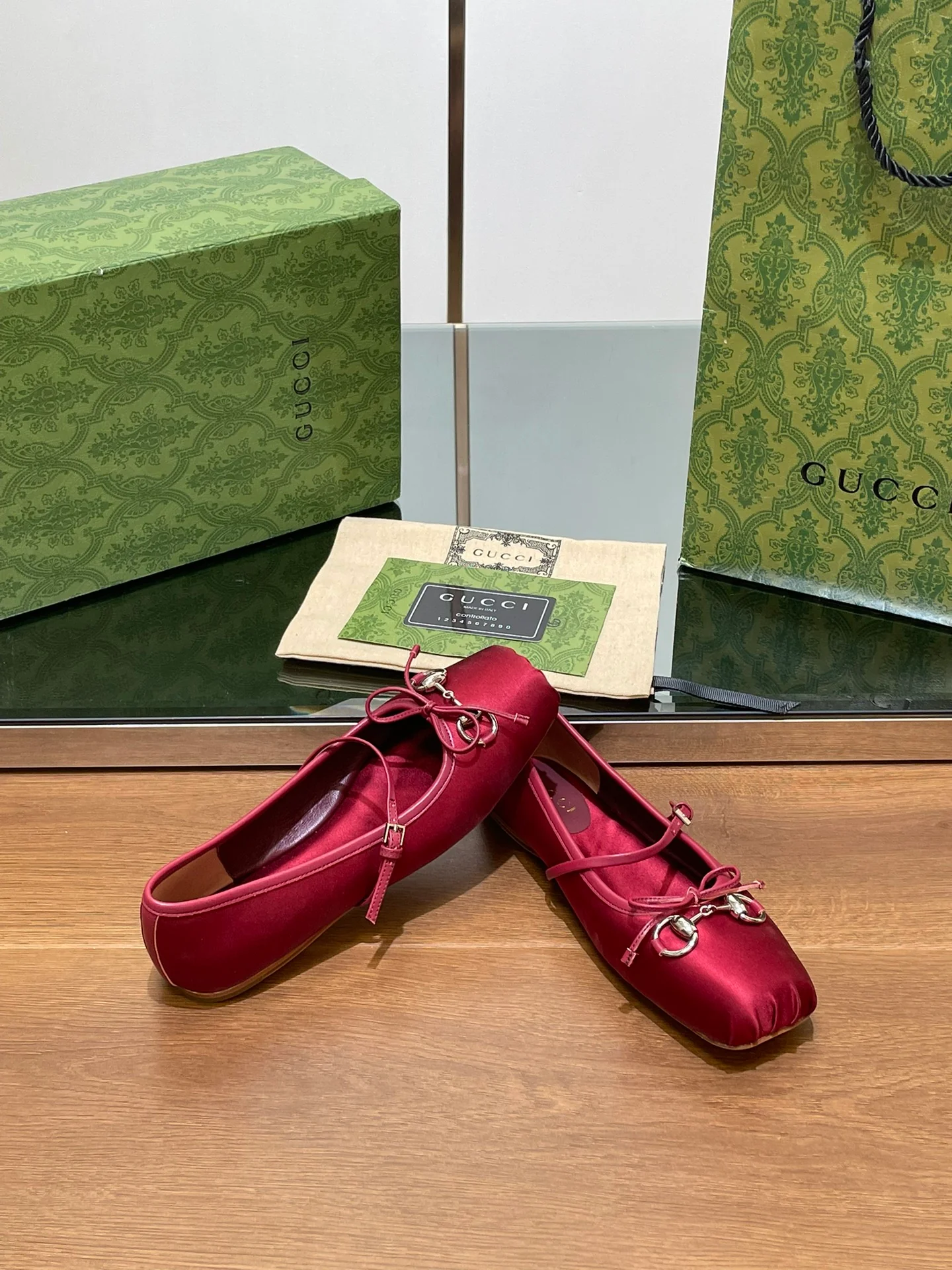 Балетки Gucci 2024 Barre Flats - красные