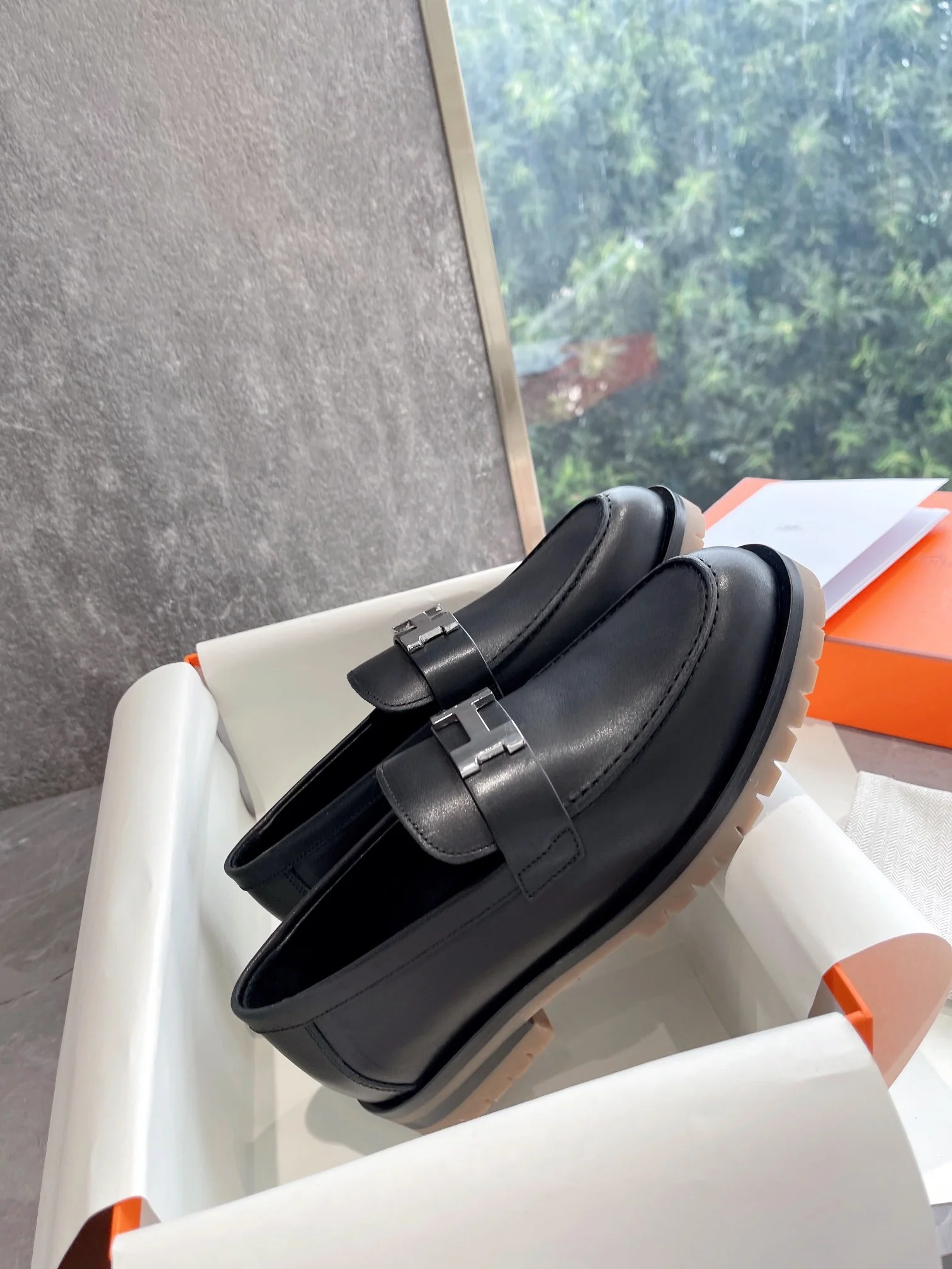 Лоферы Hermes 22FW - черные