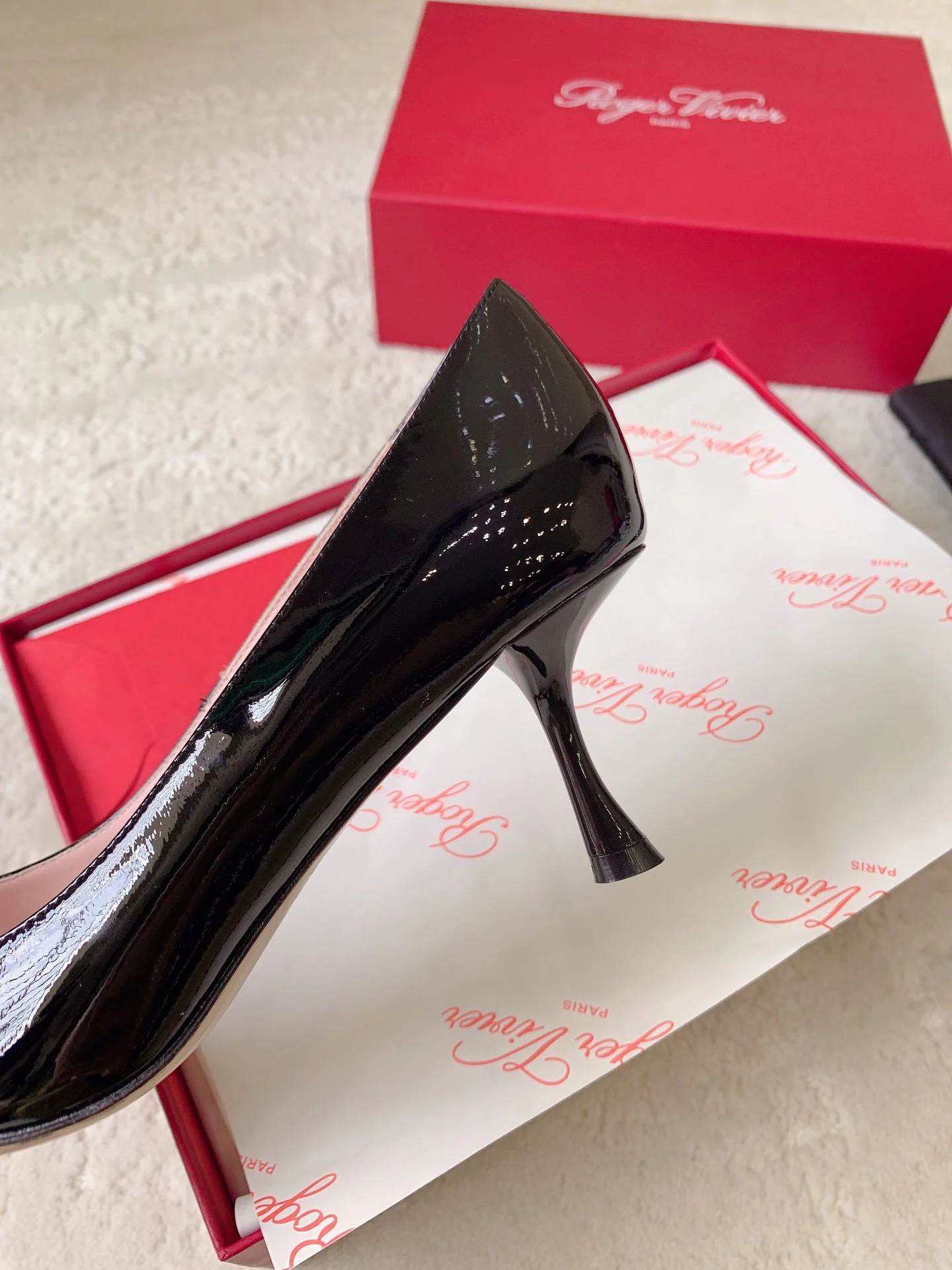 Обувь RV - Новинка весны/лета 2023 - Лакированные туфли на высоком каблуке - Черные