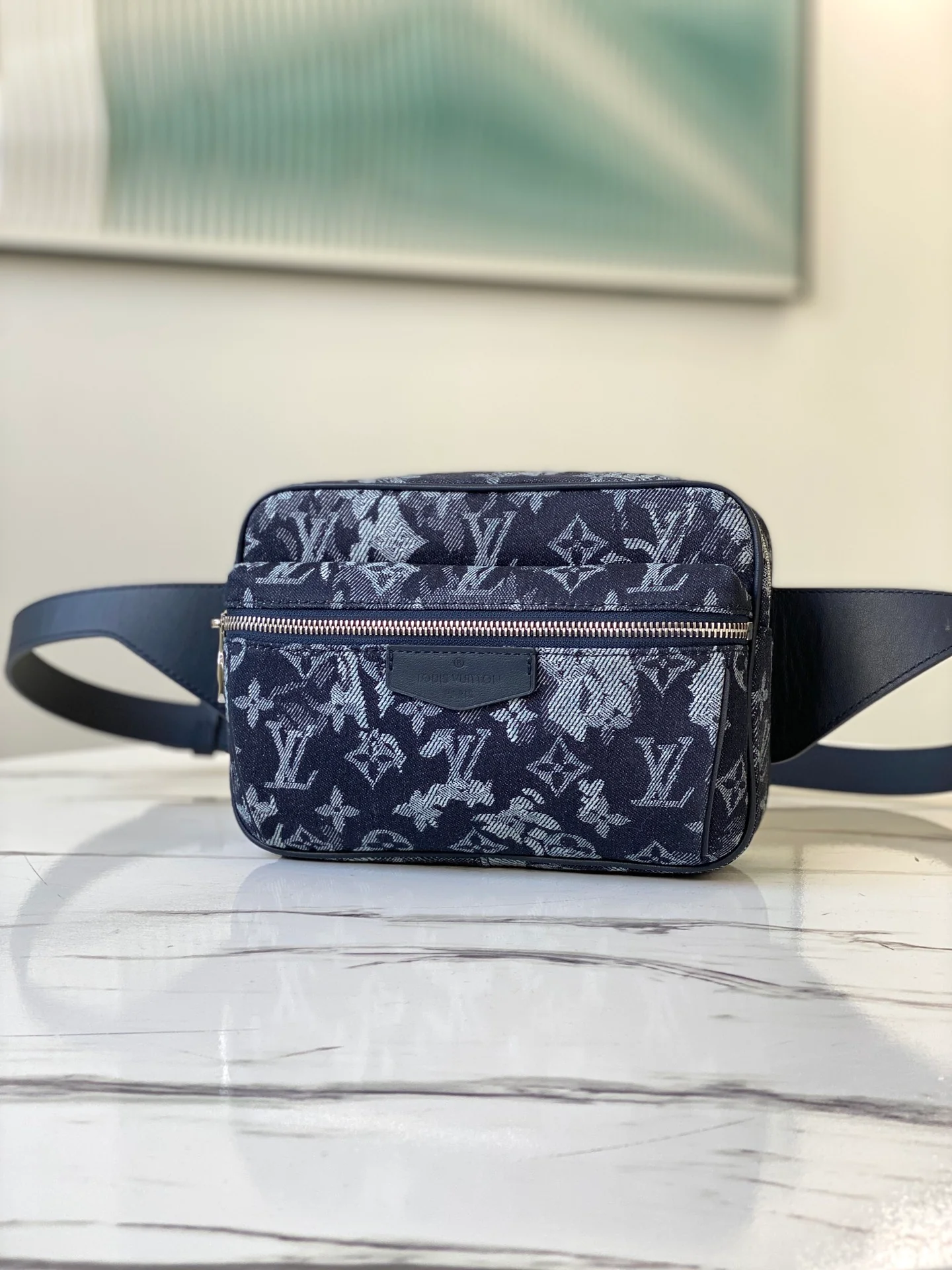 m57281-LV-поясная сумка для улицы с монограммой из гобелена