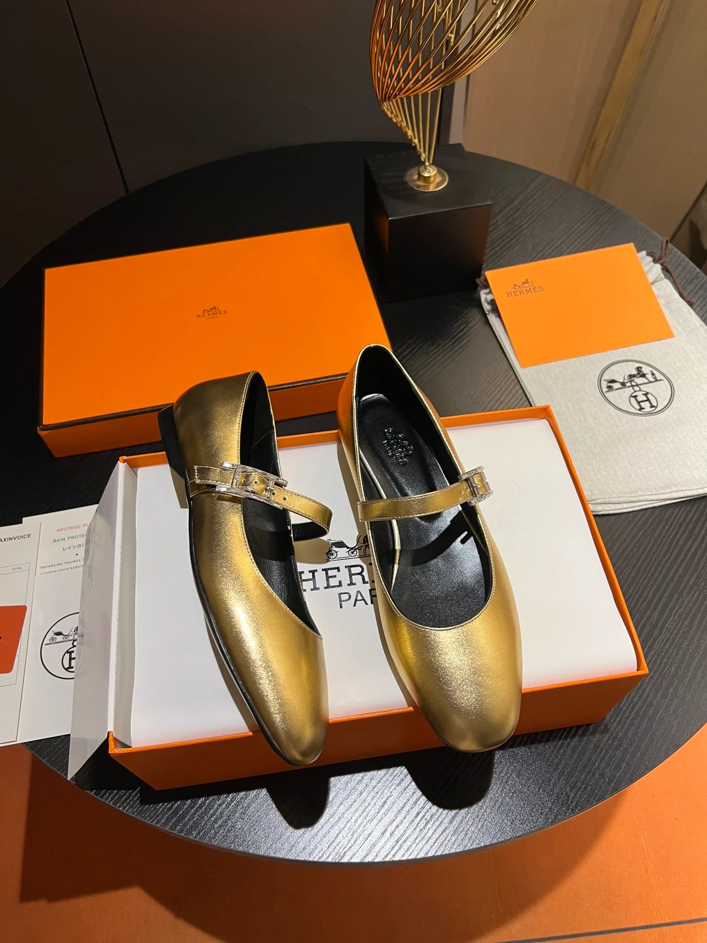 Балетки Hermes 2024 Modern Ballet Flats - Gold