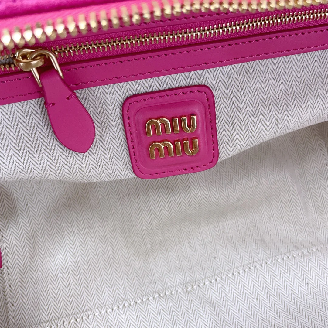 Сумка для боулинга Miu Miu-5bb148, большая, розовая.