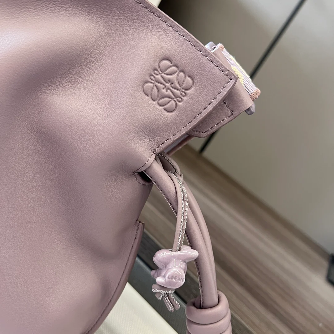 Клатч Loewe Flamenco - телячья кожа наппа - телесно-фиолетовый