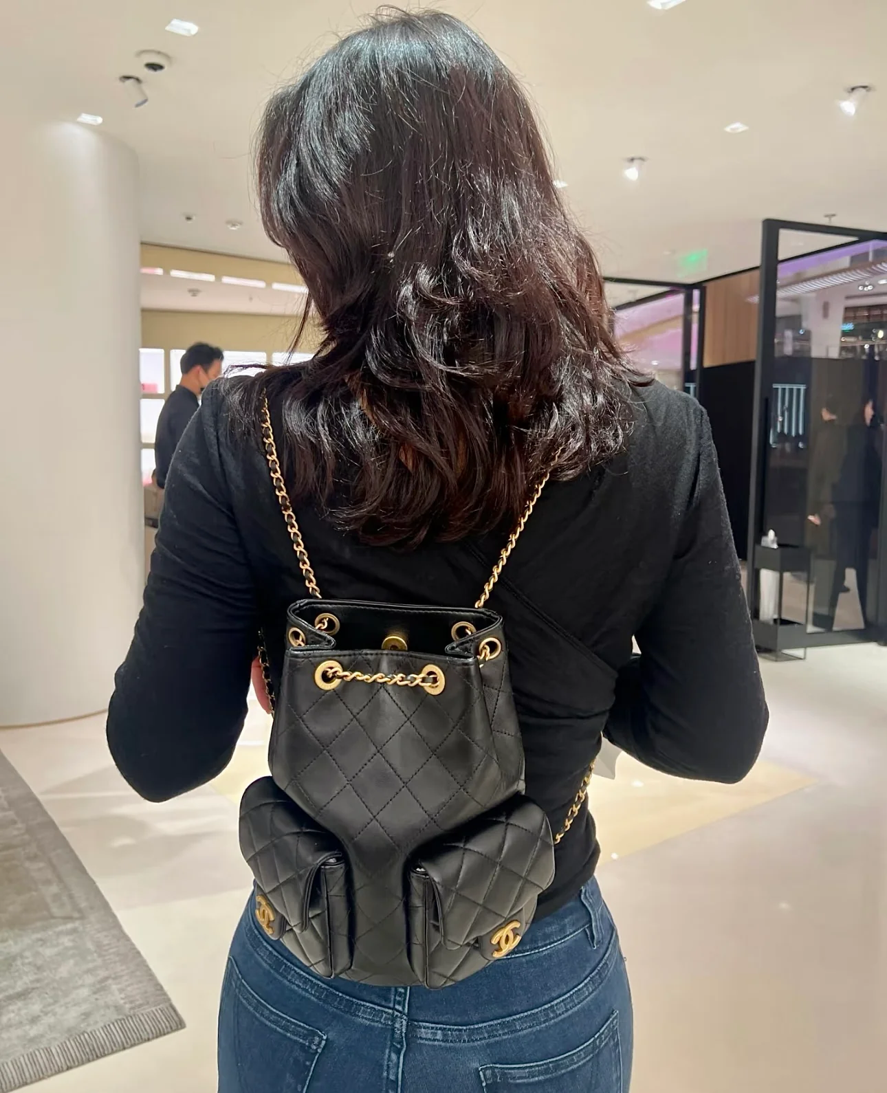 Chanel - Рюкзак с двумя карманами - Черный