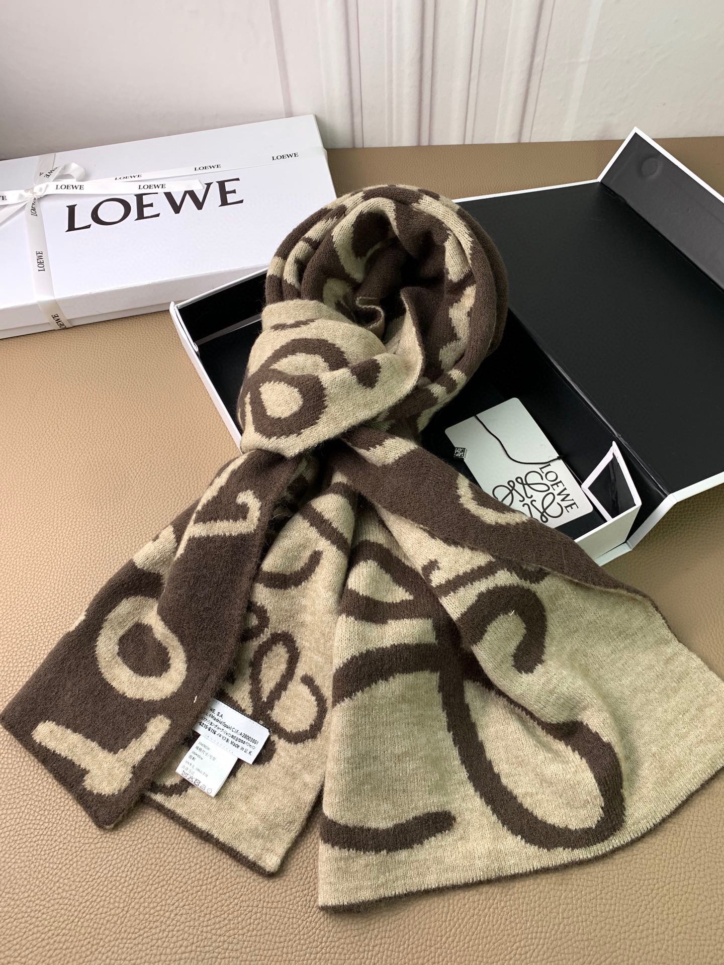 Кашемировый жаккардовый шарф Lolwei - 5