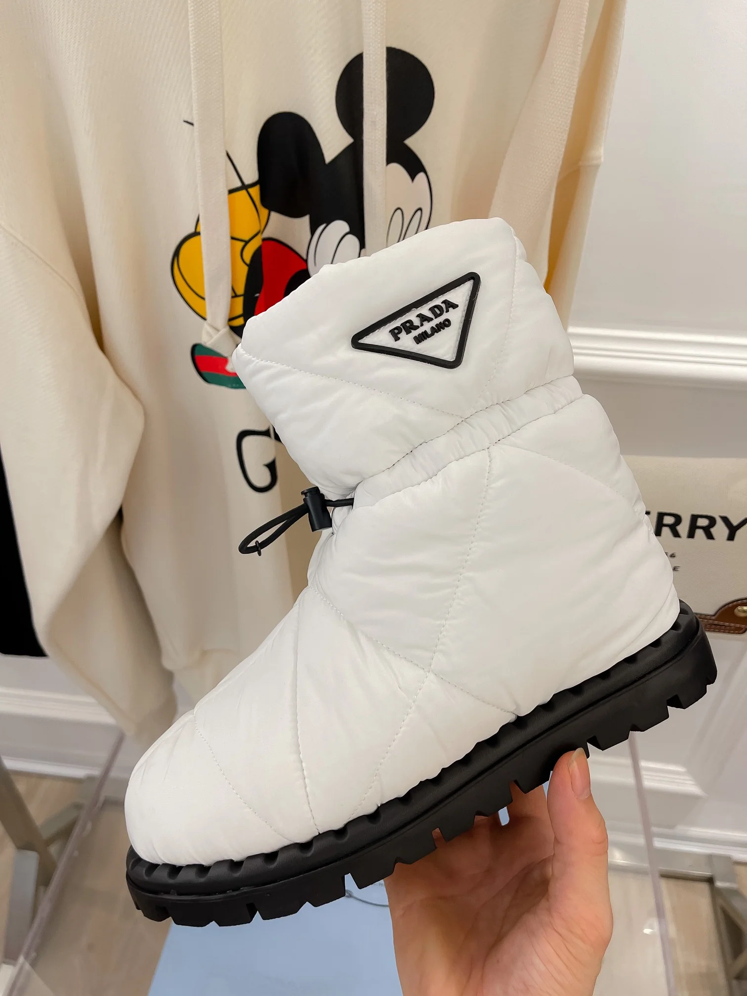 Обувь Prada - Prada - Самые продаваемые пуховые сапоги для снега - Белые