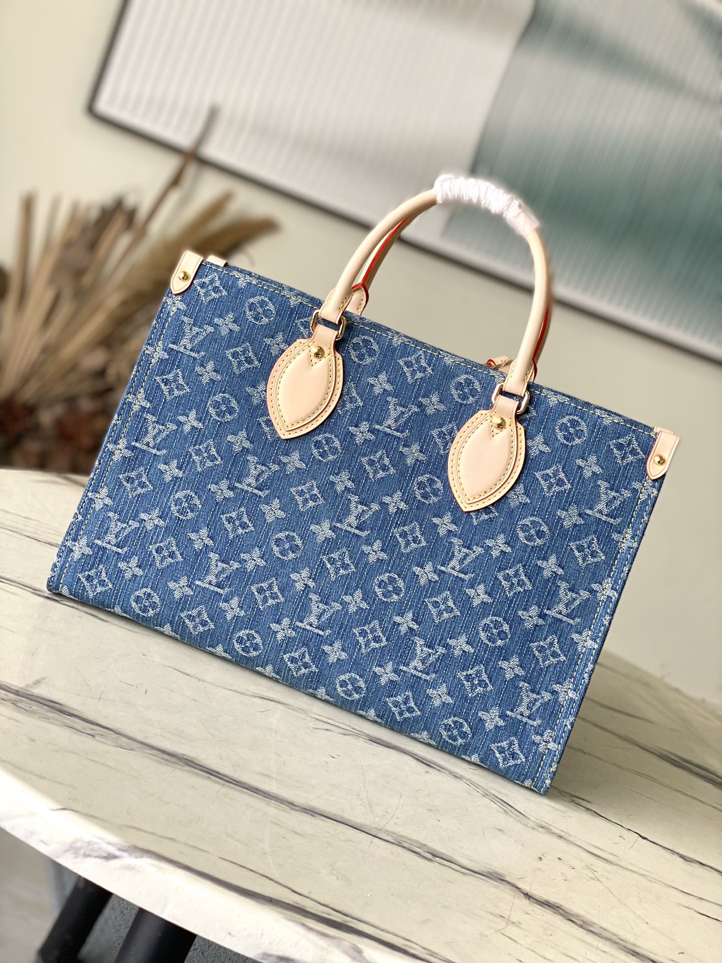 m46871-LV-onthego Сумка через плечо/сумочка из джинсовой ткани, синяя