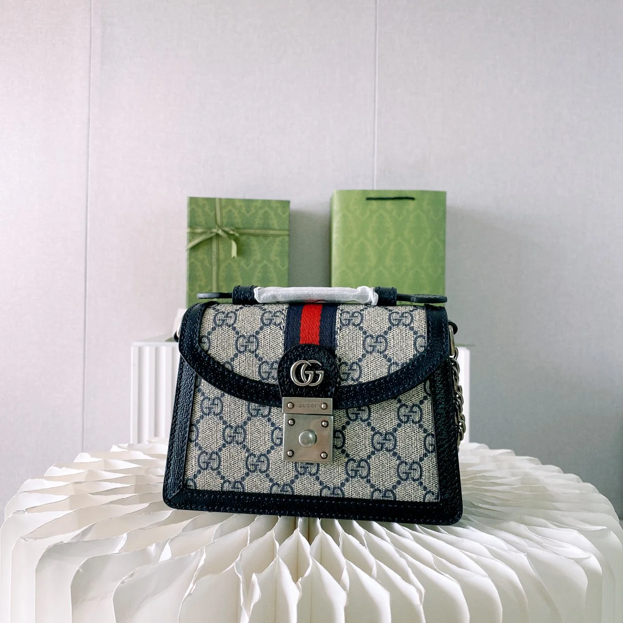 Мини-сумочка Gucci Ophidia/сумка через плечо - 17 см (5x13x6 см) - синяя