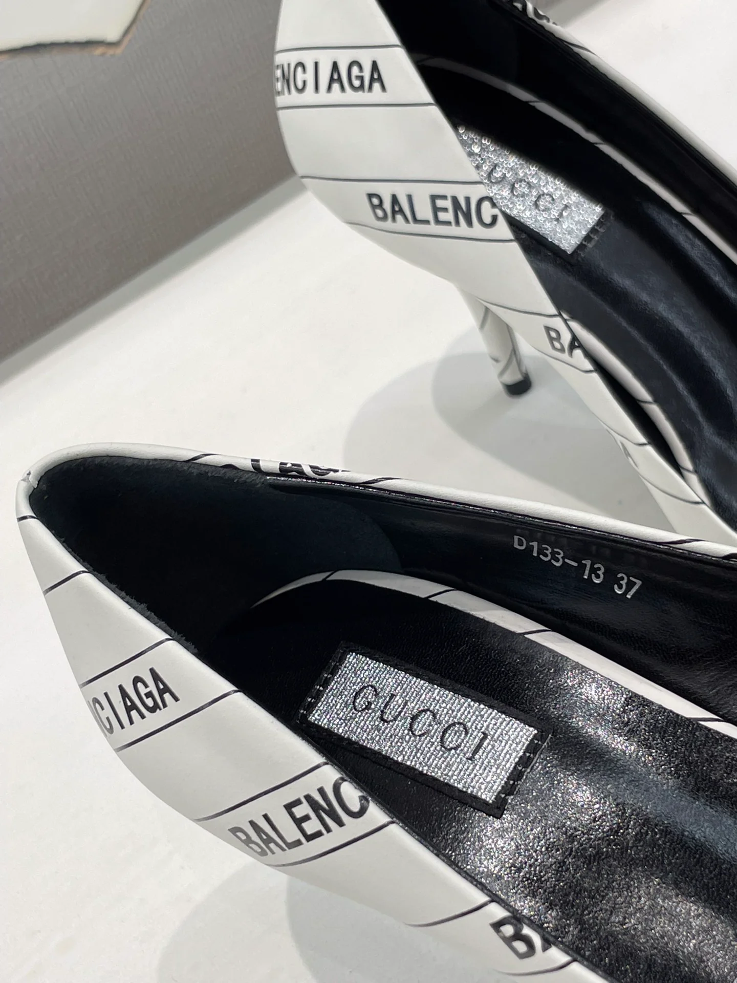 Gucci - Balenciaga - Сотрудничество - Туфли на высоком каблуке с острым носком