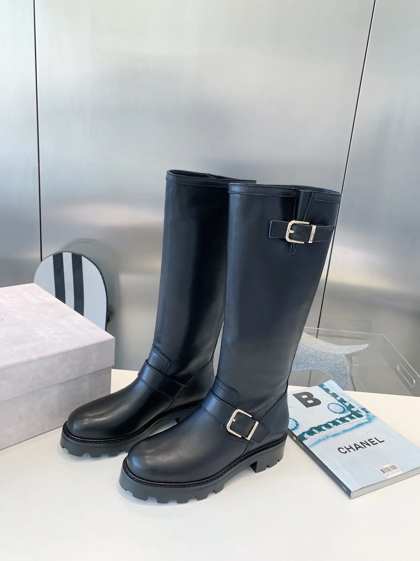 Jimmy - Новинка 2022 года - Кожаные высокие сапоги