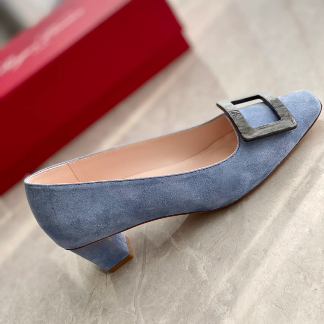 Обувь RV - Новинка начала осени 2023 года - Туфли на низком каблуке - Синие