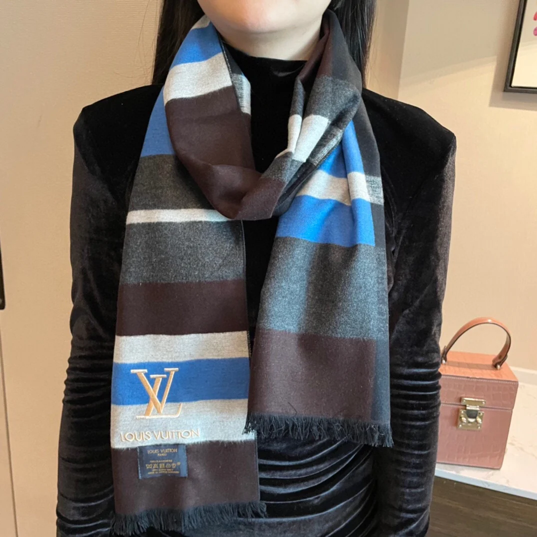 LV - Незаменимый мужской кашемировый шарф для холодной погоды - 35-200 см