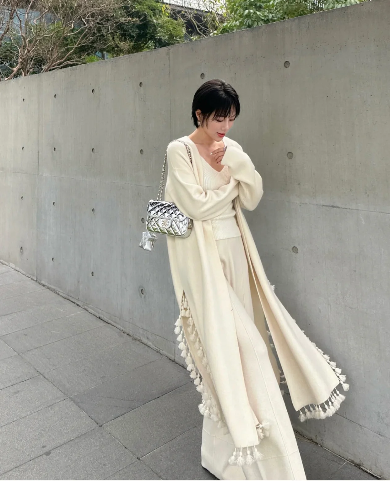 Весенняя коллекция Chanel - 24c - Сумка CF Star Flap Bag - Серебристый