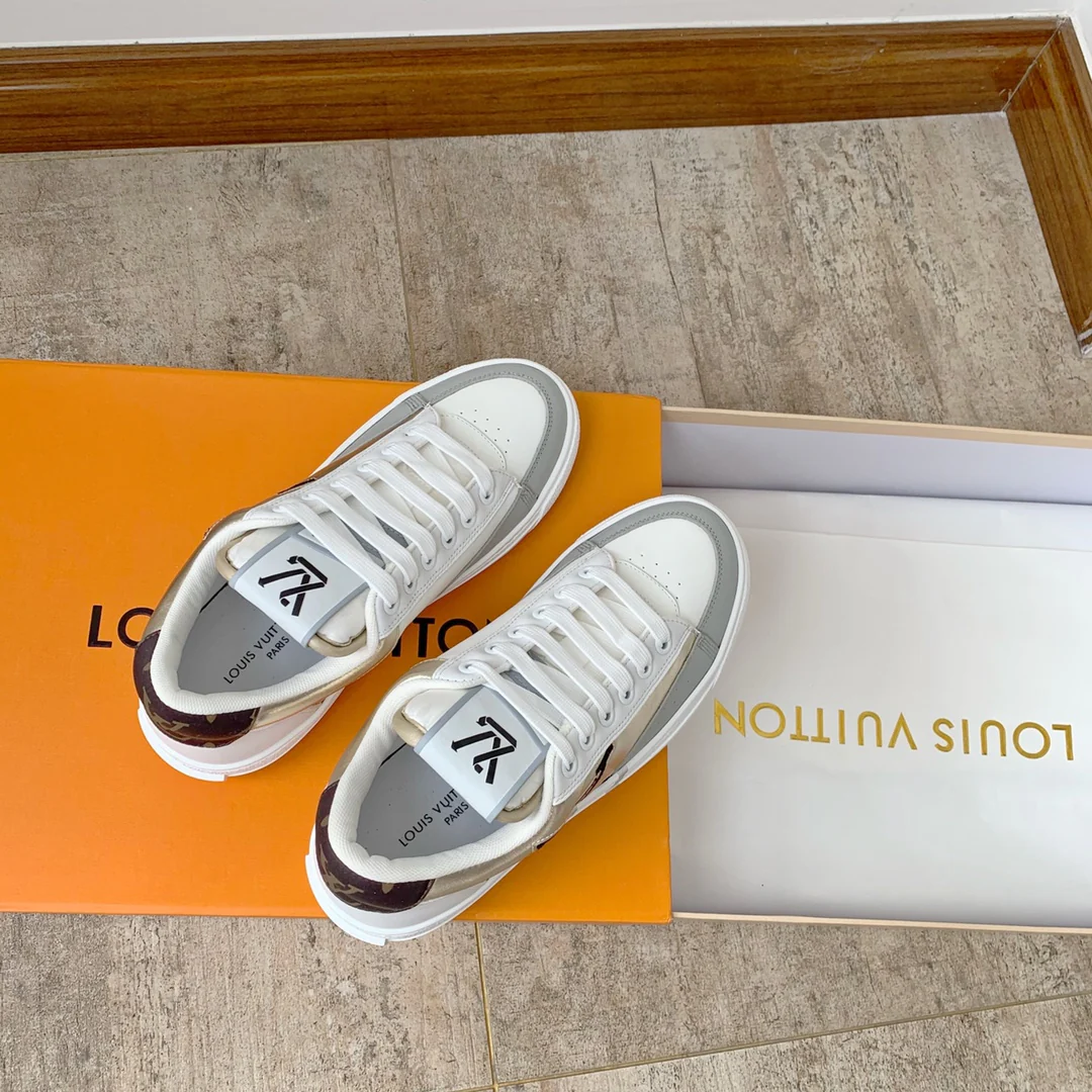 Кроссовки LV 2022 Must-Have - Серия Charlie - Серо-золотые