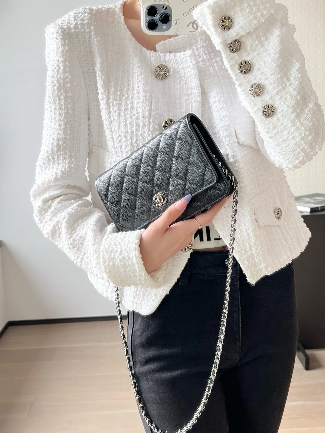 Chanel WOC Черное золото