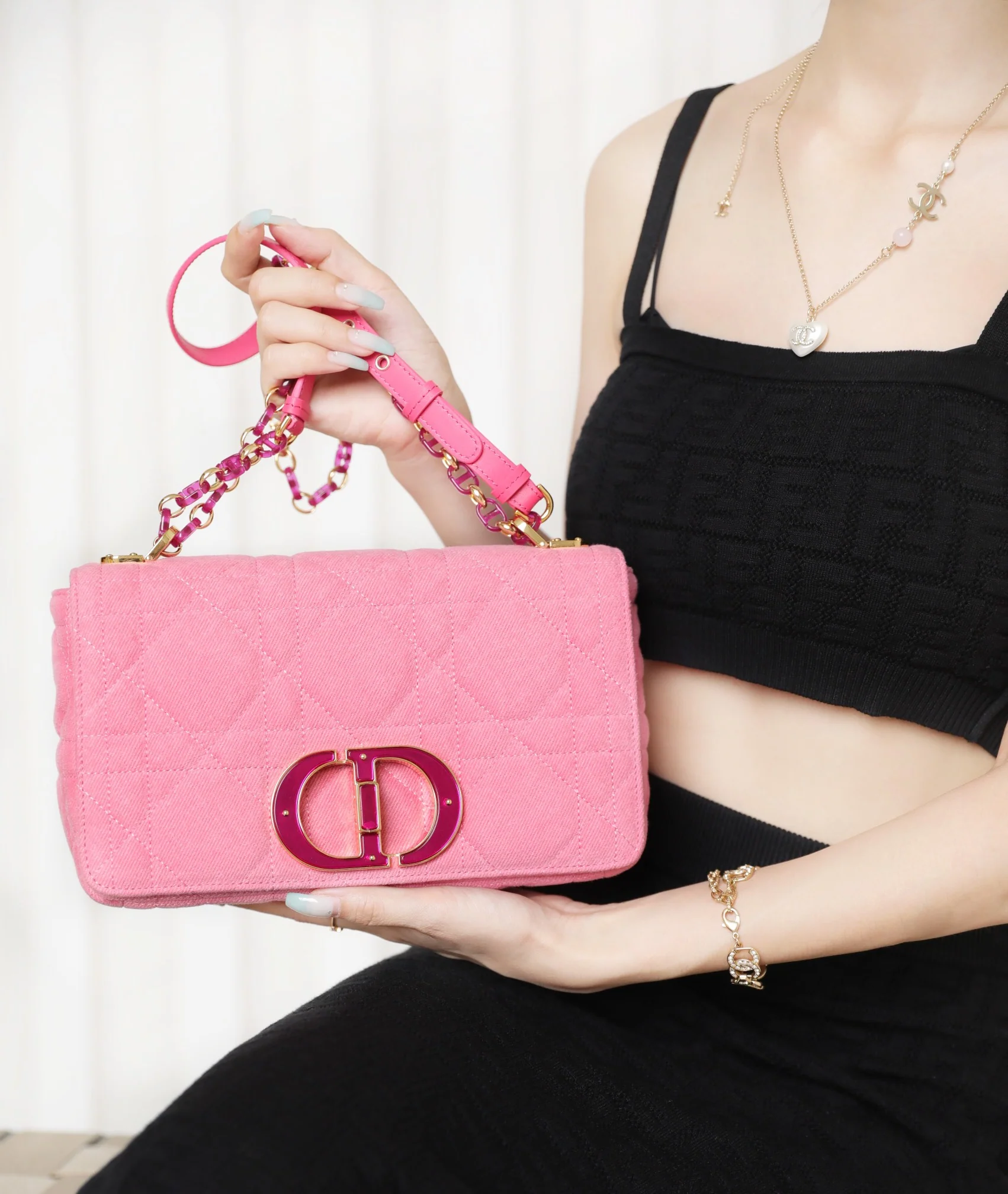 Dior Caro - Джинсово-розовый - 25-5 см