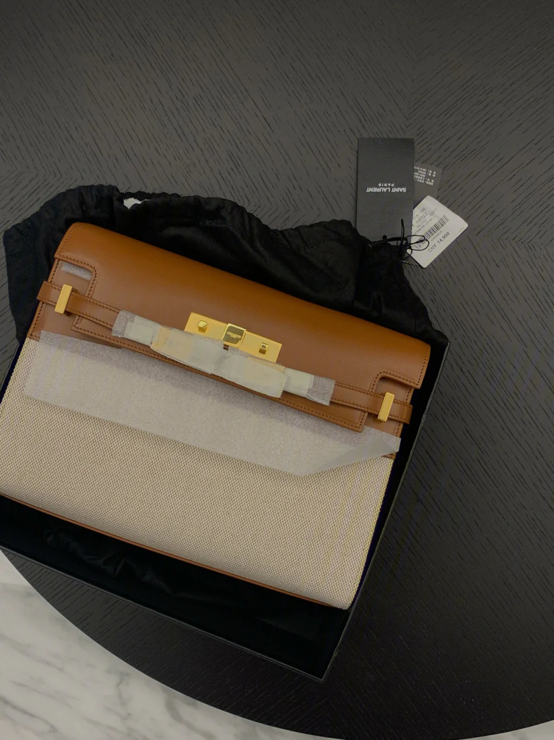 Сумка YSL Manhattan - Лен - Кожа