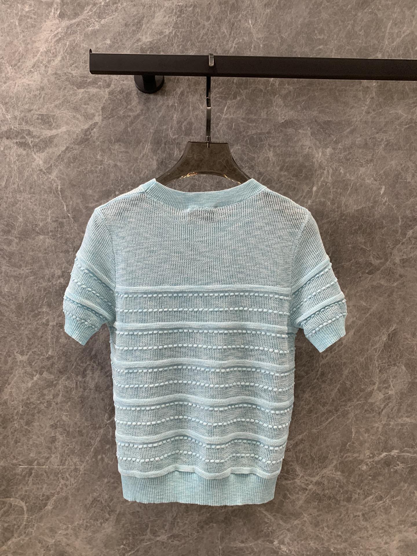 Chanel 2404 - Роскошный вязаный топ - Синий