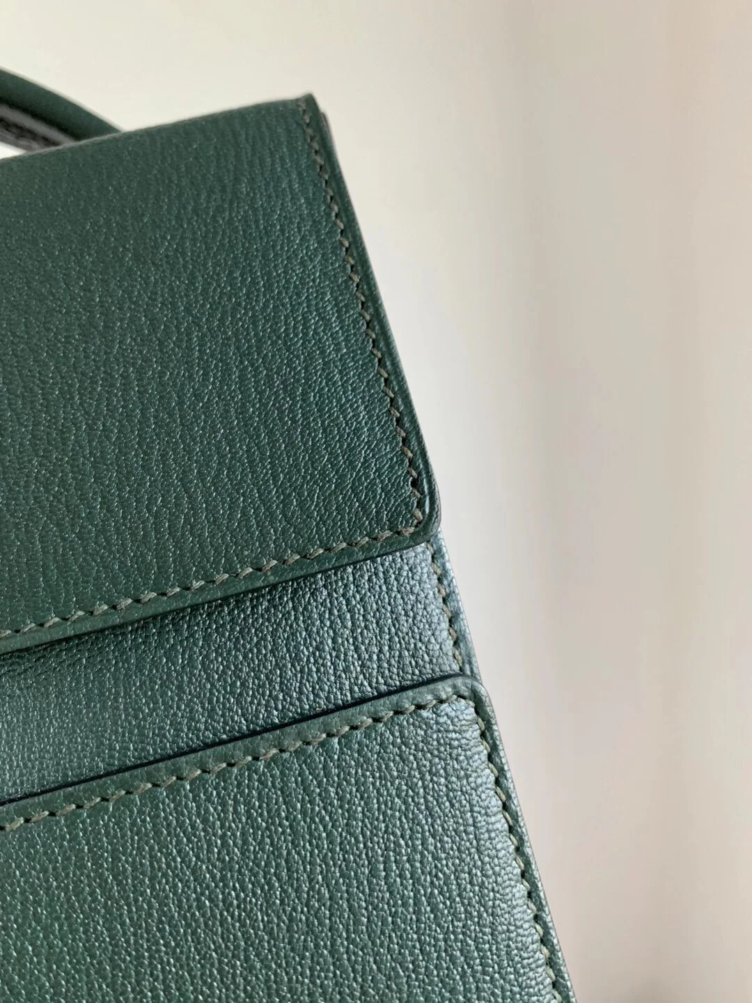 Hermes Cinhetic 24 Chevre Pine Green Silver Buckle