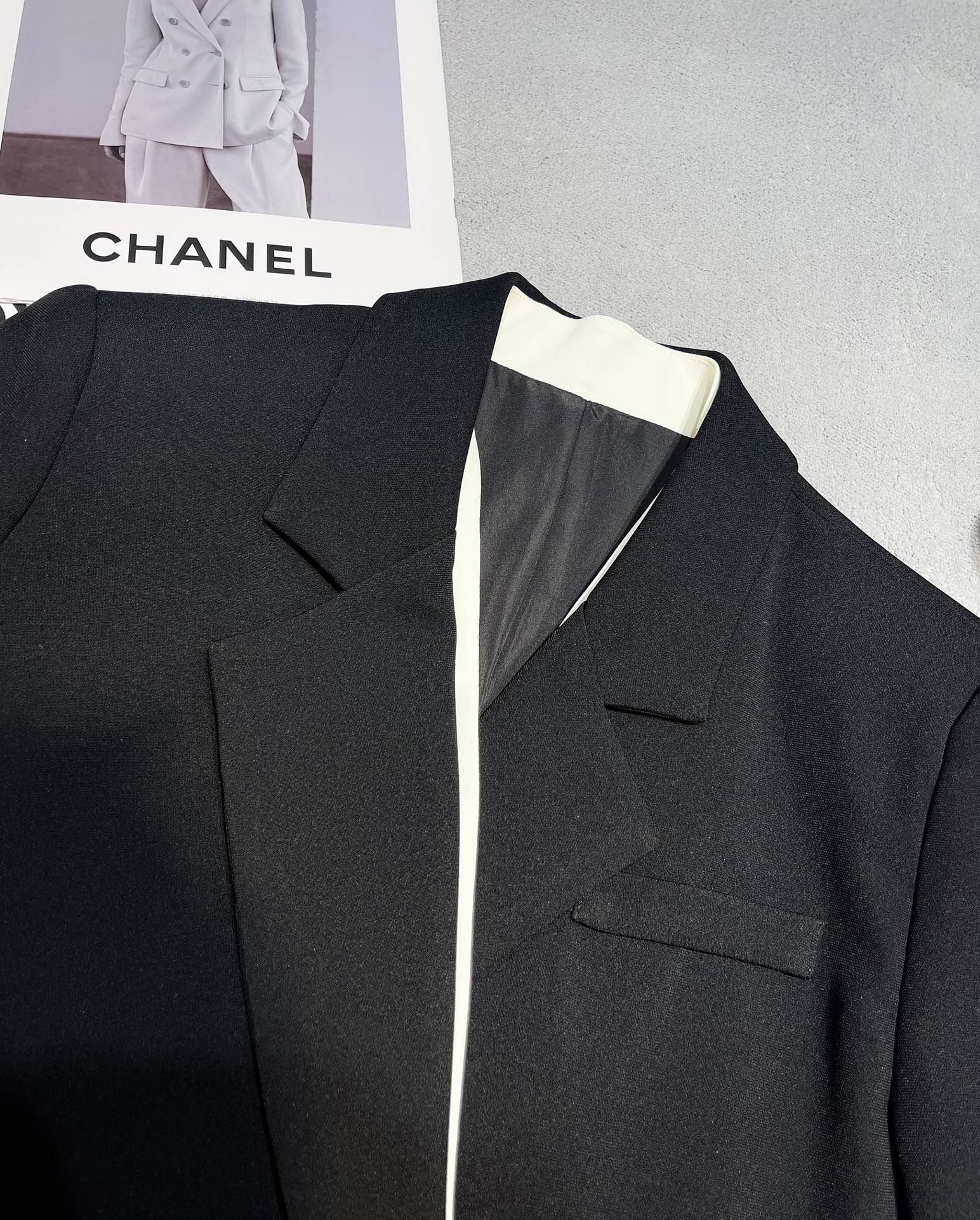 Celine-2404-Пэчворк, имитирующий двухсоставной блейзер