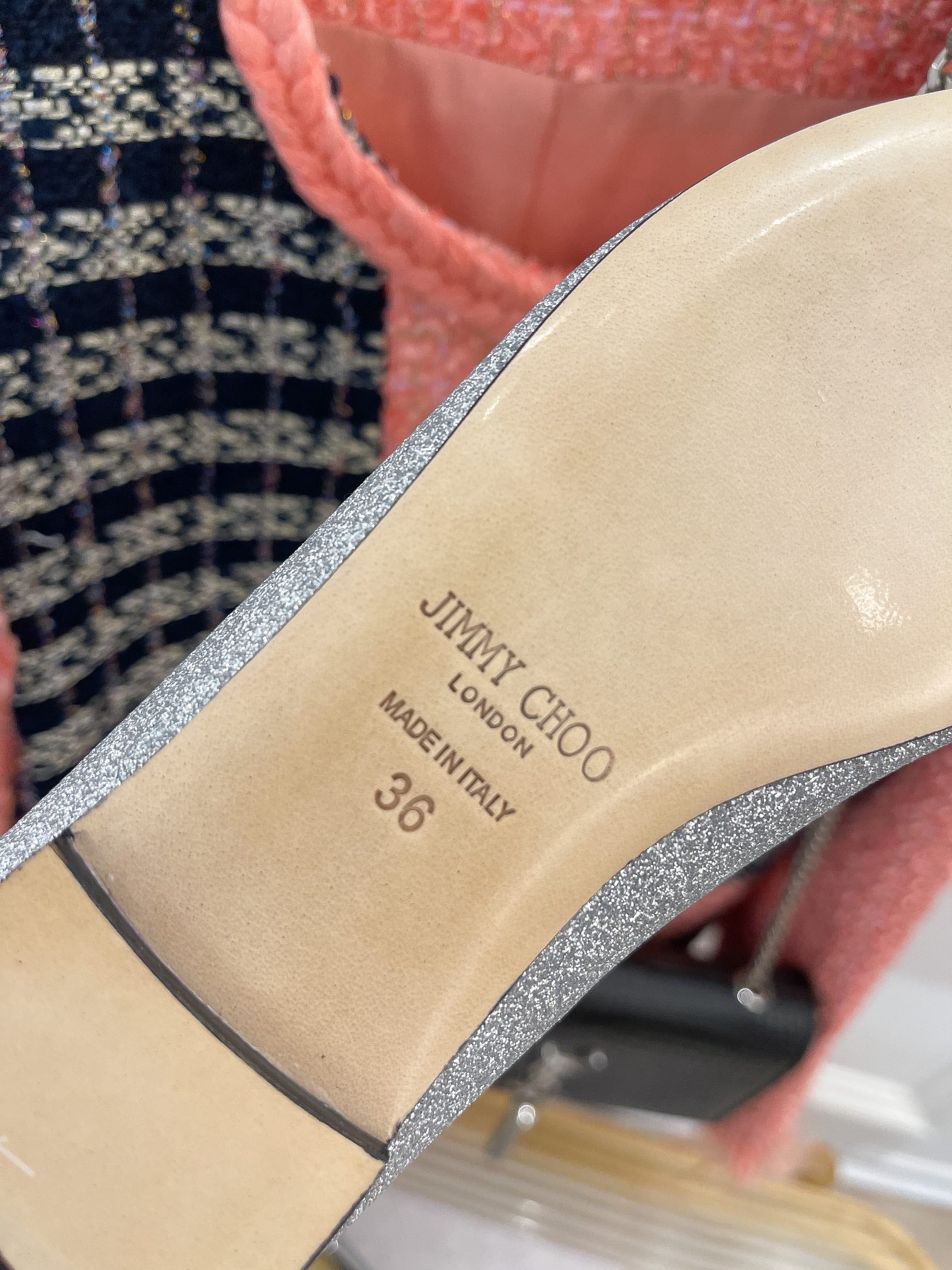 Классические жемчужные балетки Jimmy Classic Pearl Flats - серые